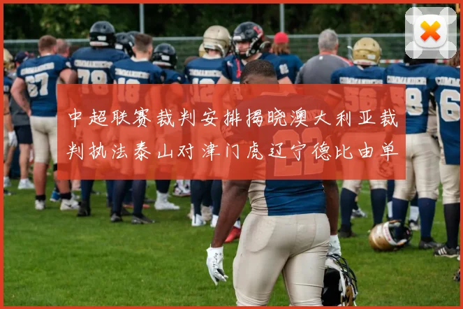 中超联赛裁判安排揭晓澳大利亚裁判执法泰山对津门虎辽宁德比由单丹奥主裁